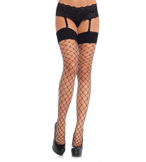 Spandex Fence Net Stocking With Reinforced Toe - Black - One Size
