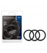 Performance - Vs3 Pure Premium Silicone  Cockrings - Large - Black