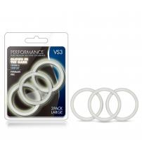 Performance - Vs3 Pure Premium Silicone  Cockrings - Large - White