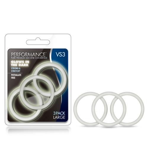 Performance - Vs3 Pure Premium Silicone  Cockrings - Large - White
