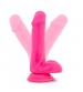 Neo - 6 Inch Dual Density Cock With Balls - Neon Pink