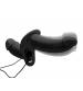 Power Pegger Silicone Vibrating Double Dildo With  Harness - Black
