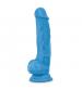 Neo - 7.5 Inch Dual Density Cock With Balls - Neon Blue