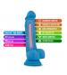 Neo - 7.5 Inch Dual Density Cock With Balls - Neon Blue