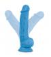 Neo - 7.5 Inch Dual Density Cock With Balls - Neon Blue