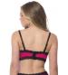 Longline Satin Balconette Bra With Lace Trimmed Edges and Removable Straps - Medium - Bright Rose/black