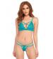 Strappy Bra & Panty - One Size - Turquoise