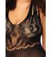 Floral Lace Bodystocking - Queen Size - Black