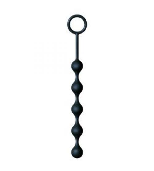 The 9's S-Drops Silicone Anal Beads - Black