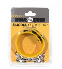 Boneyard Silicone Cock Strap 3 - Snap Ring - Yellow