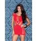 Cap Sleeve Seamless Chemise - Red - Queen Size