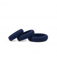 Hombre Xtra Stretch Silicone C-Bands - 3 Pack -  Navy