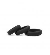 Hombre Xtra Stretch Silicone C-Bands - 3 Pack -  Charcoal