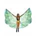 Peacock Feather Halter Wing Cape With Wrist Straps