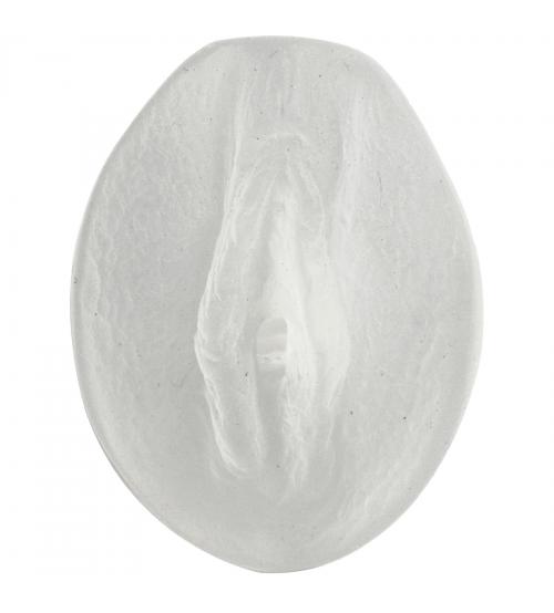 Palm Pal Frosted Ultraskyn Masturbator - Pussy - Clear