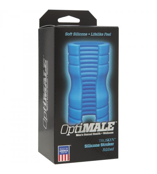 Optimale  - Truskyn  Silicone Stroker - Ribbed -  Blue