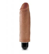 King Cock 6" Vibrating Stiffy - Tan