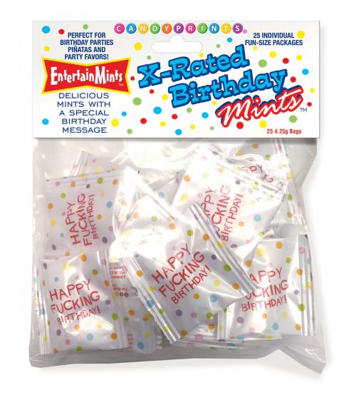 X-Rated Birthday Mints - 25 Individual Fun Size Packages