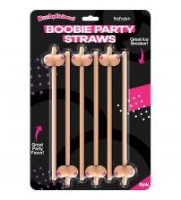 Boobie Straws 6 Pk (Flesh Color)
