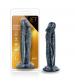 Jet - Ebony - 6 Inch Dildo - Carbon Metallic Black