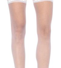 Sheer Thigh Highs - One Size - White