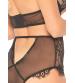 Eyelash Lace Keyhole Halter - Black - Medium