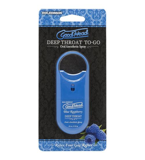 Goodhead - Deep Throat Spray to-Go - Blue  Raspberry - .33 Oz.