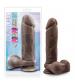 Au Natural - 9.5 Inch Dildo With Suction Cup -  Chocolate