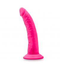 Neo Elite - 7.5 Inch Silicone Dual Density Cock - Neon Pink