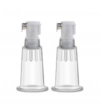 Temptasia  Nipple Pumping Cylinders  Set of 2  (0.75 Inch Diameter) - Clear