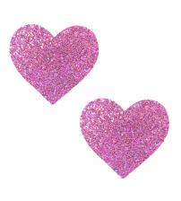 Pegasus Kisses Iridescent Pink Glitter I Heart U  Nipztix Pasties