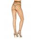 Faux Pearl Net Tights - One Size - Black