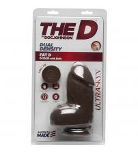 The D - Fat D - 6 Inch With Balls - Ultraskyn -  Chocolate