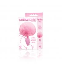 The 9's Cottontails Silicone Bunny Tail Butt Plug  - Pink
