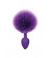 The 9's Cottontails Silicone Bunny Tail Butt Plug  - Purple