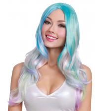 Dreamgirl Long Light Blue/pink/lavender/mint Green Wavy Wig