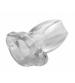 Peephole Clear Hollow Anal Plug - Large