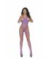 Fence Net Teddy and Matching Stockings - One Size - Purple