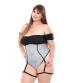 Divina Gartered Teddy - Sky Blue - 3x4x