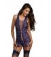 Garter Slip, G-String - Extra Large - Eggplant