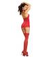 Sheer Garter Dress - One Size - Red