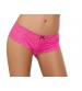 Open Crotch Lace Boy Short - Small - Hot Pink