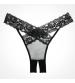 Adore Desire Dainty Sheer Crotchless Panty - One Size - Black