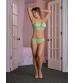 Lace Me Up Bralette and Cage Back Panty - Green - L/xl
