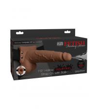 Fetish Fantasy Series 7.5" Hollow Squirting Strap-on With Balls -