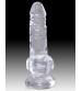 King Cock Clear 4" Cock With Balls