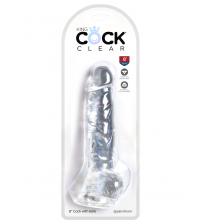 King Cock Clear 8" Cock With Balls