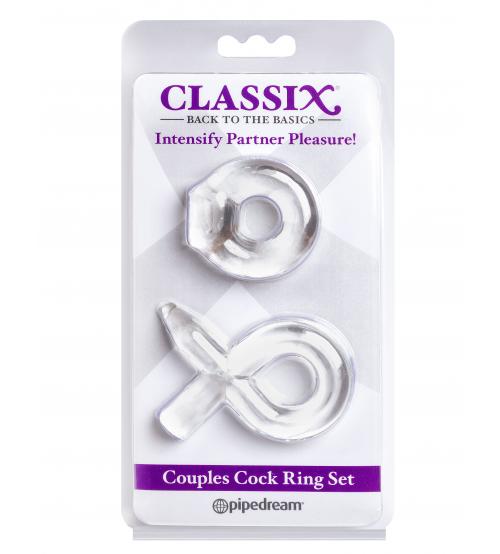 Classix Couples Cock Ring Set Clear