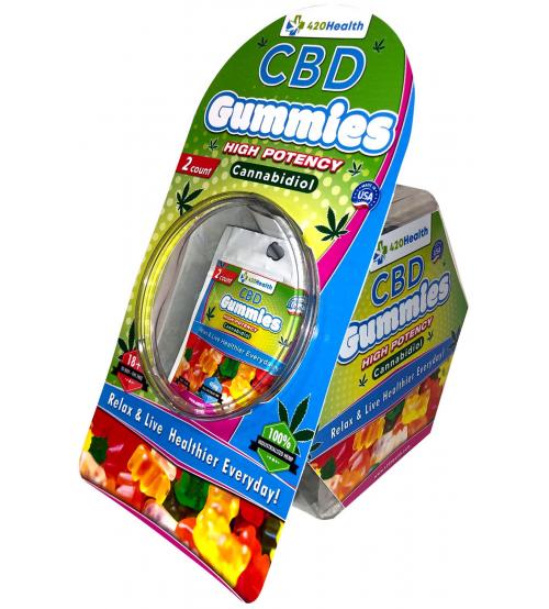 420 Health Hemp Gummies- 2ct- 40mg- 25pc Display