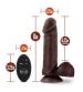 Dr. Skin - 9 Inch 10 Function Wireless Remote Dildo - Chocolate